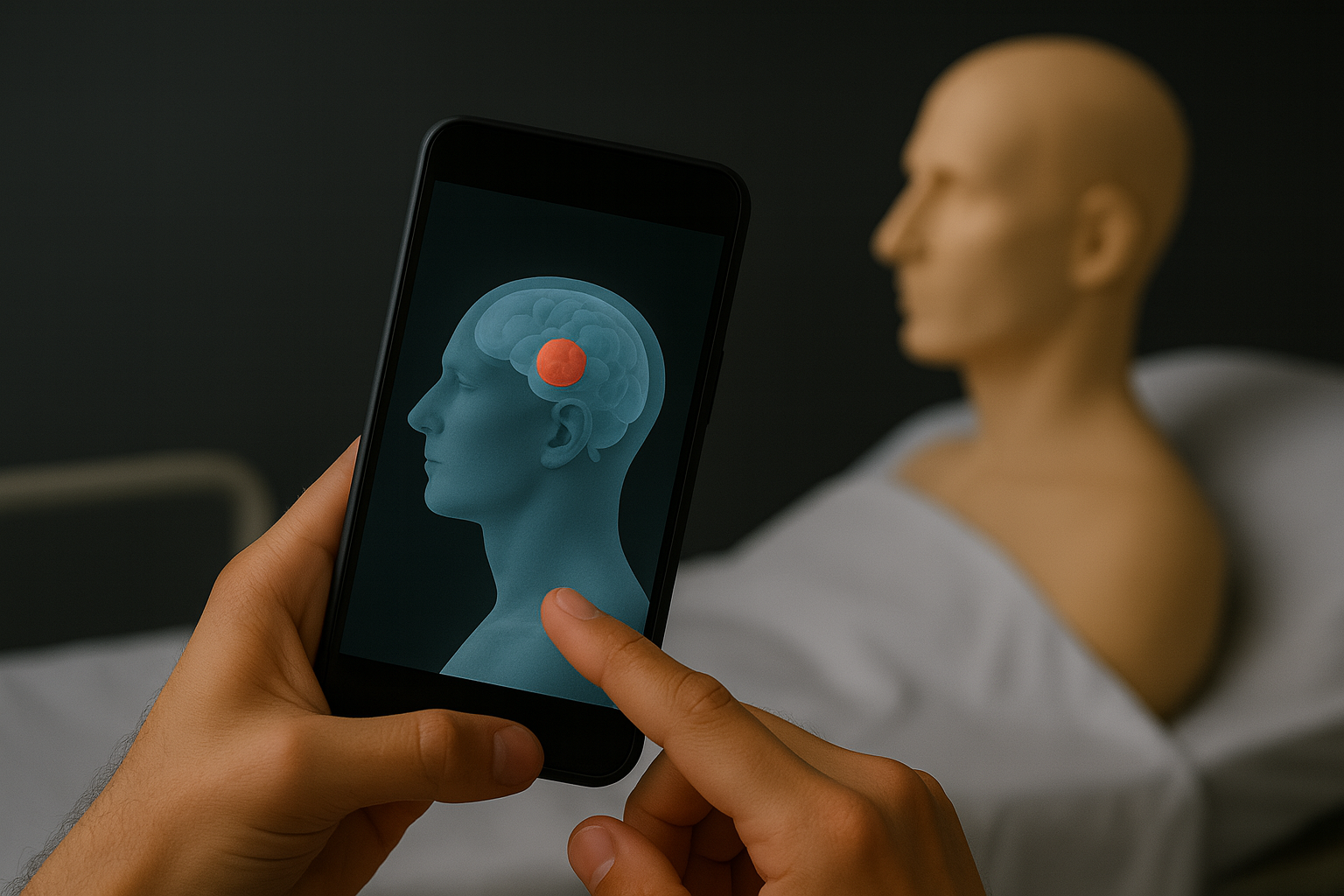 Estudiantes de neurocirugía usando RA